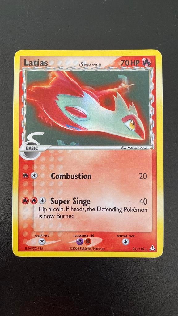 Pokemon latias delta species holo holon phantoms 21/110, Ophalen of Verzenden, Gebruikt