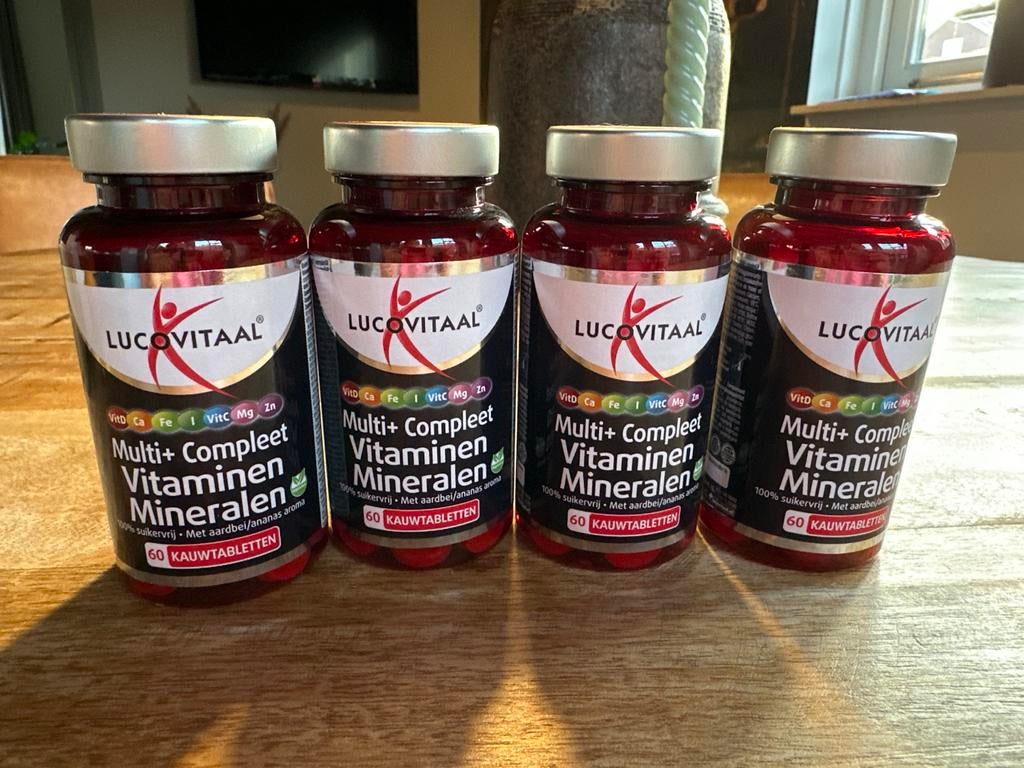 4x Lucovitaal Multi+ Compleet Vitaminen Mineralen Kauwtablet, Ophalen of Verzenden, Nieuw, Overige typen