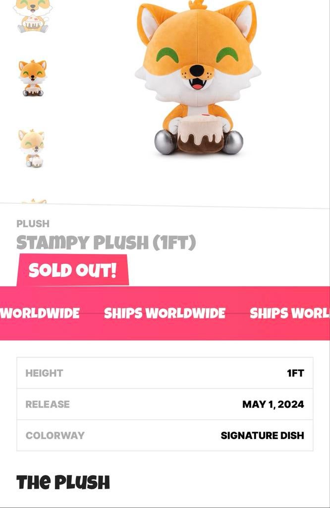 Youtooz Stampy XL Plush (1FT) Stampylonghead, Ophalen of Verzenden, Nieuw, Overige typen