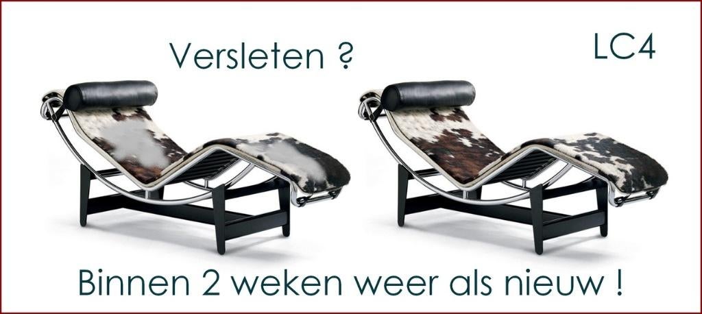Corbusier versleten ? binnen 2 weken weer als nieuw, Design, Nieuw, Ophalen of Verzenden, 75 tot 100 cm