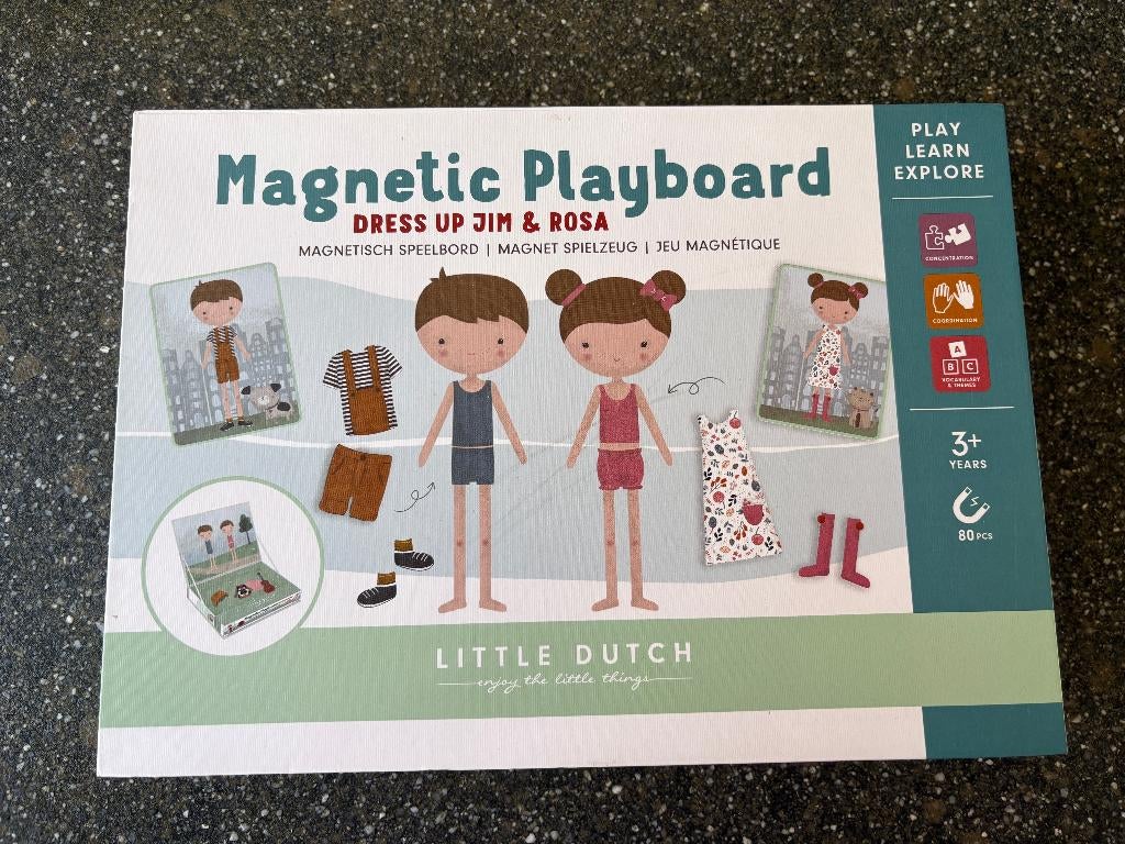 Little Dutch Magnetic Playboard 'Dress up Jim&Rosa', Kinderen en Baby's, Speelgoed | Educatief en Creatief, Ophalen of Verzenden