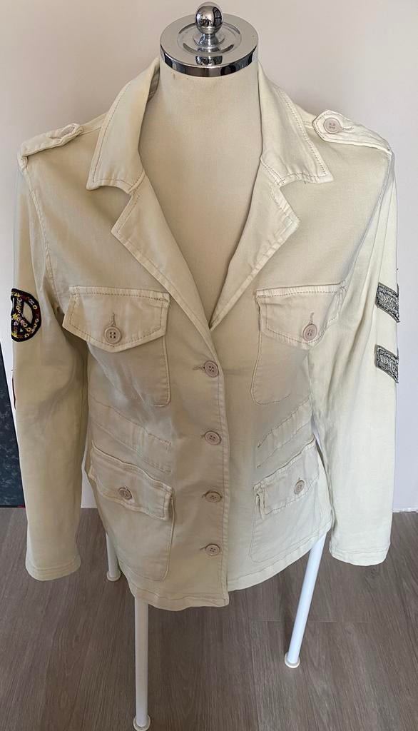 Stoer jasje van Place du Jour maat XS, Verzenden, Beige, Zo goed als nieuw, Jasje