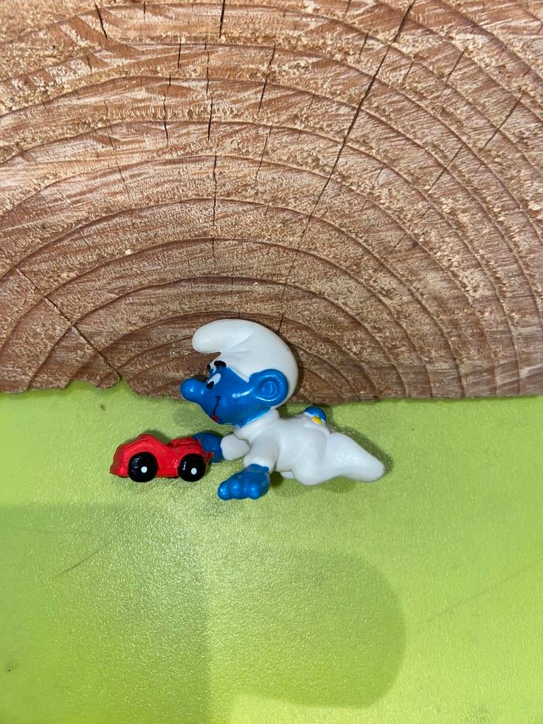 Smurfen baby smurf met auto, Ophalen of Verzenden, Zo goed als nieuw, Verschillende Smurfen