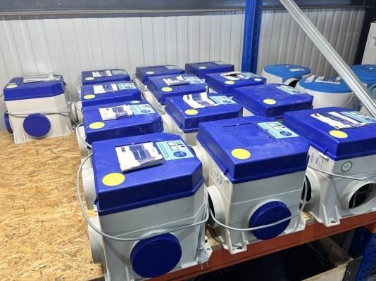 8 stuks Itho Daalderop ventilatiebox (type: CVE ECO RFT HE), Ophalen of Verzenden, Gebruikt, Ventilator en Afzuiger