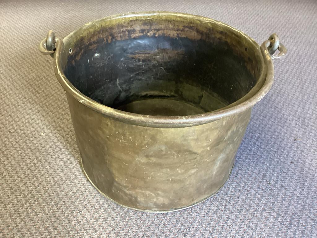 Antieke koperen haardbak, Ophalen of Verzenden, Koper