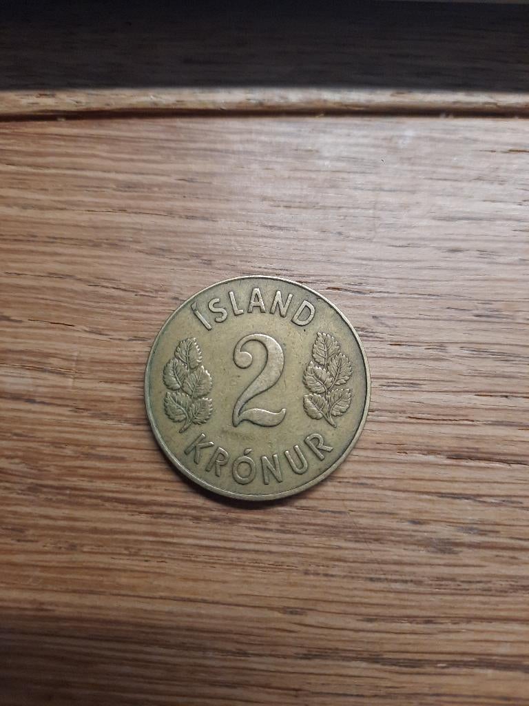 Island. 2 Kroner 1946, Ophalen of Verzenden, Overige landen