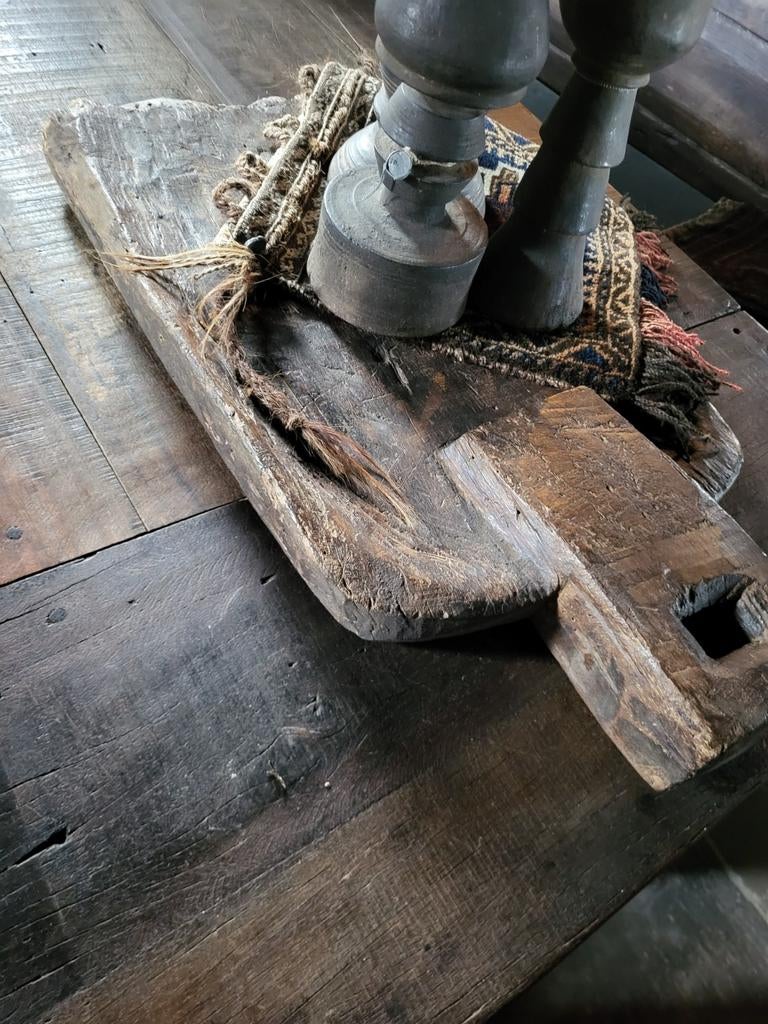 Houten bord, Ophalen of Verzenden, Zo goed als nieuw, Rond, Hout