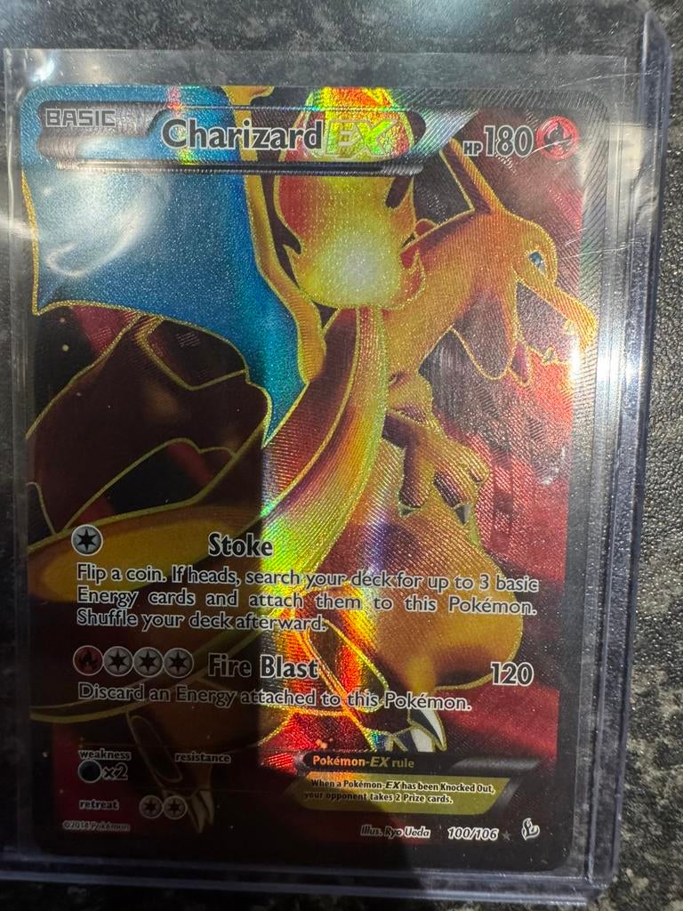 Charizard EX - 100/106 - Pokemon Flashfire XY Full Art, Ophalen of Verzenden, Zo goed als nieuw