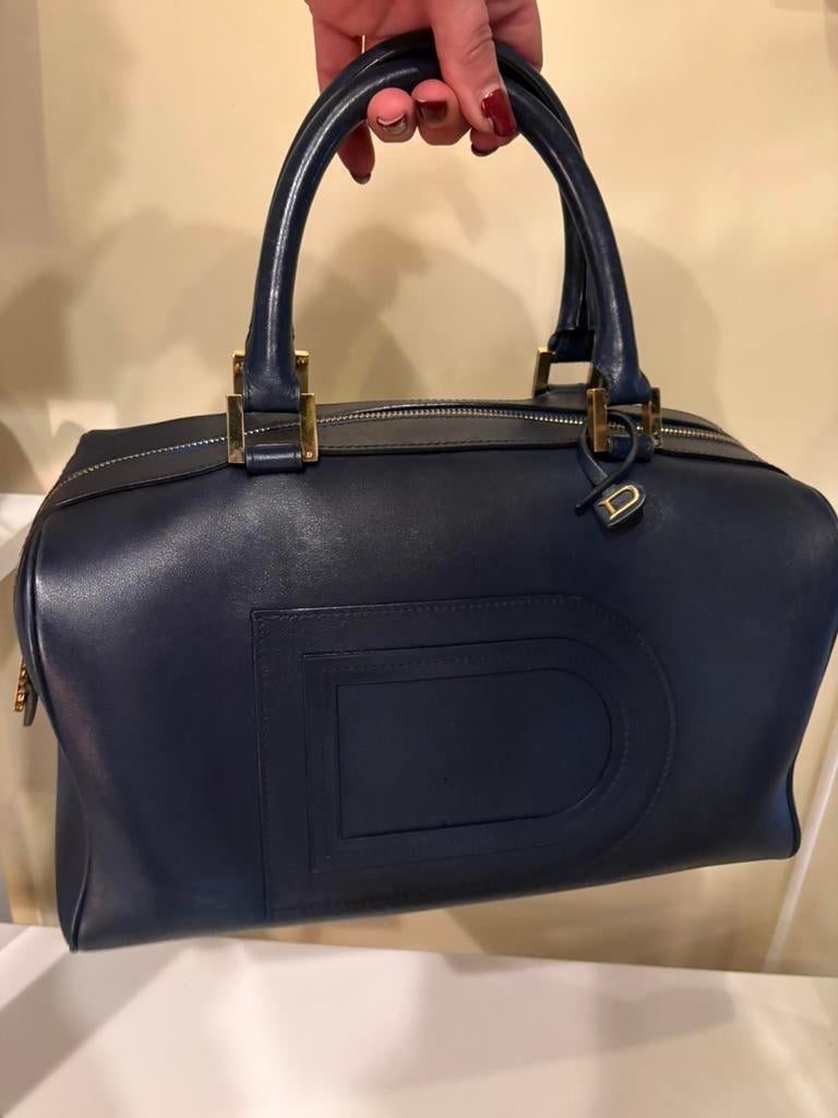 DELVAUX LOUISE BOSTON ALLURE marineblauw full set, Sieraden, Tassen en Uiterlijk, Ophalen of Verzenden, Zo goed als nieuw, Blauw