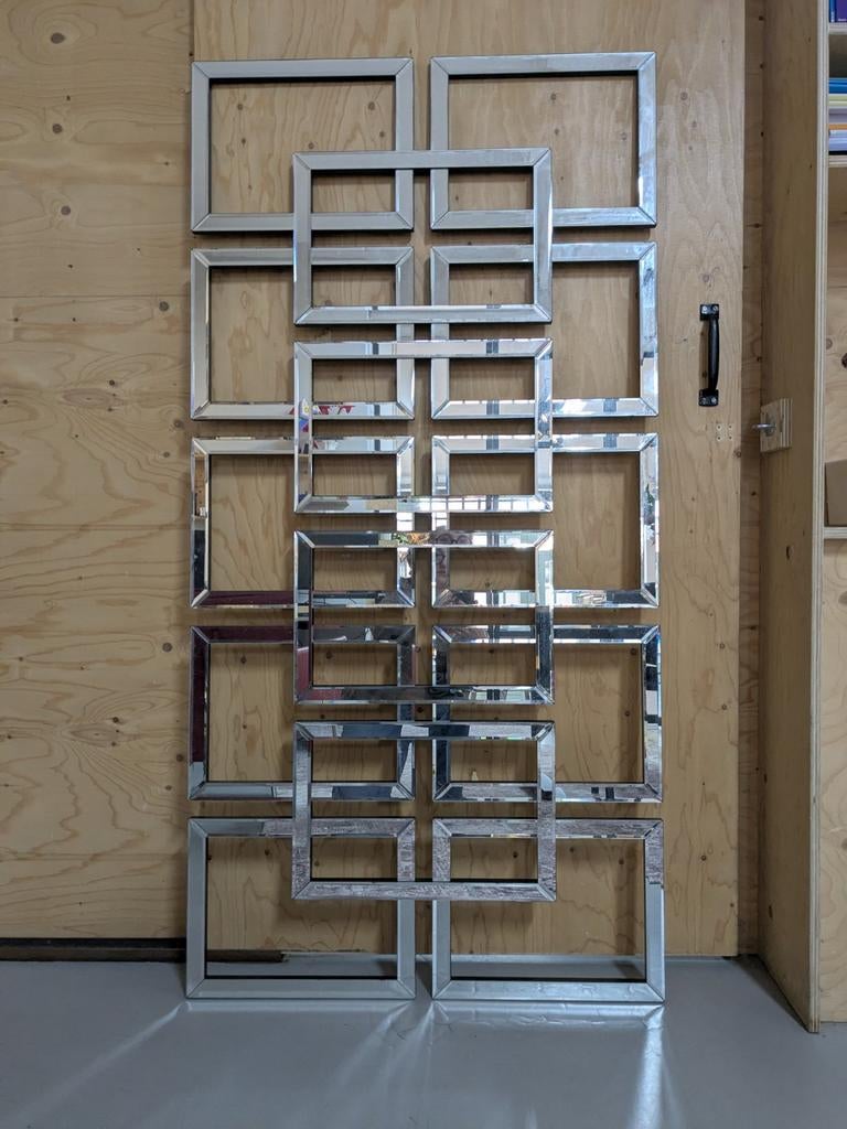 Art Deco Geometrische Spiegelwanddecoratie 160x80cm, Ophalen, Nieuw, 75 tot 100 cm, 150 tot 200 cm