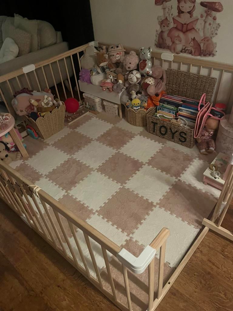 Houten grondbox voor baby maat 160x180, Ophalen, Zo goed als nieuw