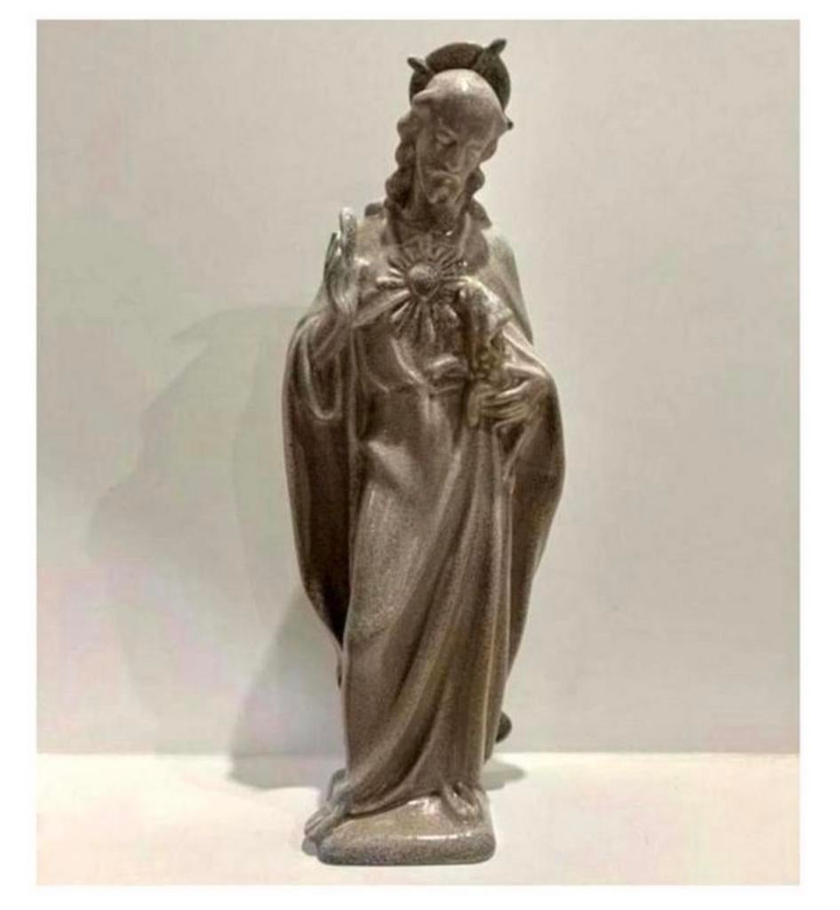 Leo Jungblut 1930 antiek Beeld Christus goede herder 35cm, Ophalen of Verzenden