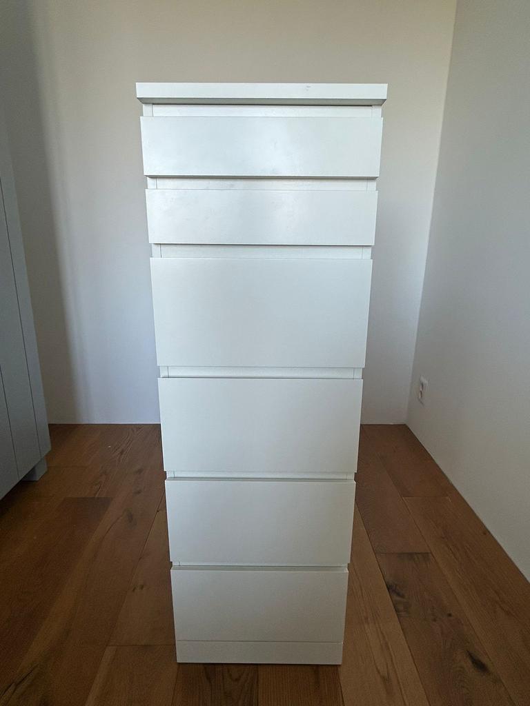 IKEA Malm ladekast met spiegel, zo goed als nieuw, Ophalen, Minder dan 50 cm, 5 laden of meer, Zo goed als nieuw