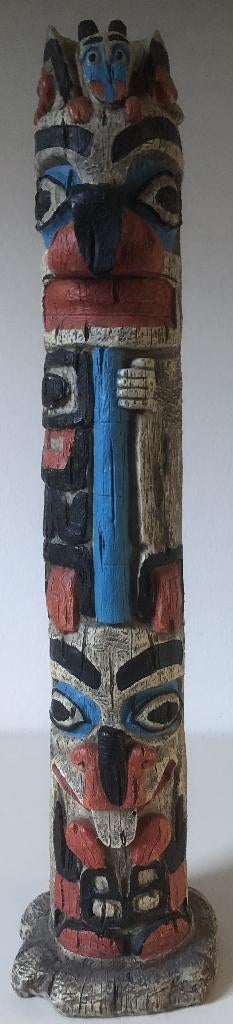 TIKI - TOTEM - 40 CM HOOG, Antiek en Kunst, Kunst | Beelden en Houtsnijwerken, Ophalen of Verzenden