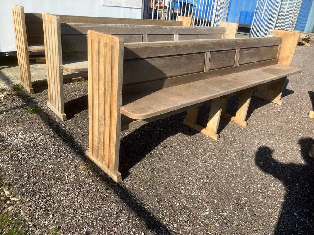 Eiken bank massief glad geschuurd, Ophalen, Zo goed als nieuw, Hout