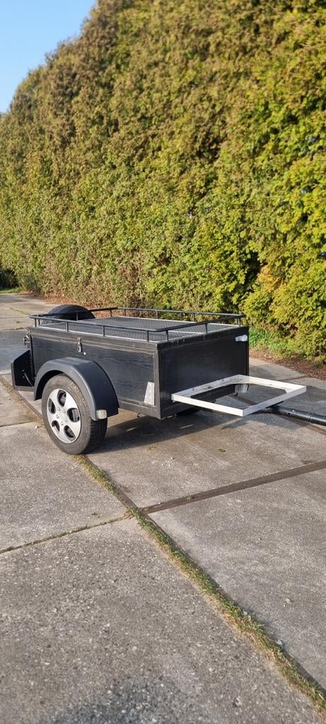 Compacte aanhanger met imperiaal en reservewiel, Auto diversen, Aanhangers en Bagagewagens, Ophalen of Verzenden, Gebruikt