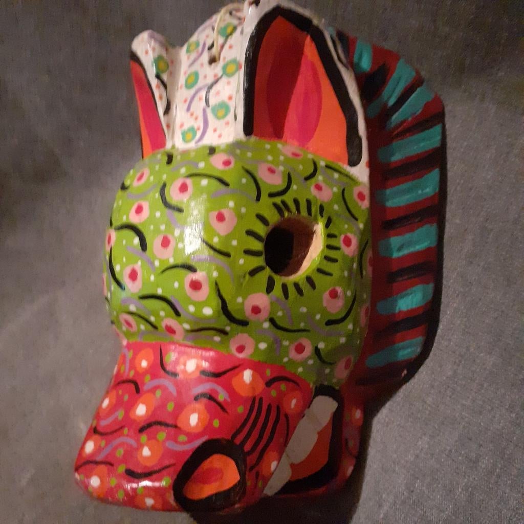 Houten masker "dier" uit Guatamala, Antiek en Kunst, Kunst | Niet-Westerse kunst, Ophalen of Verzenden