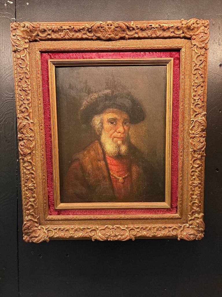 Hollandse School Meesters Portret ''Oude Man''., Ophalen of Verzenden