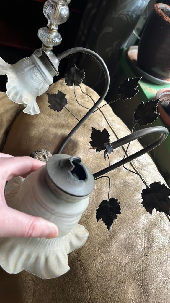 Drie klassieke lampen met engelenfiguren, Ophalen of Verzenden