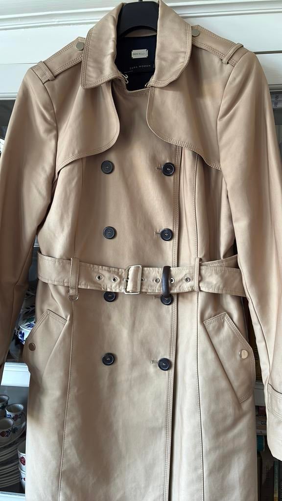 Trenchcoat dames maat xl 42 zgan Zara, Verzenden, Zo goed als nieuw, Maat 42/44 (L), Beige