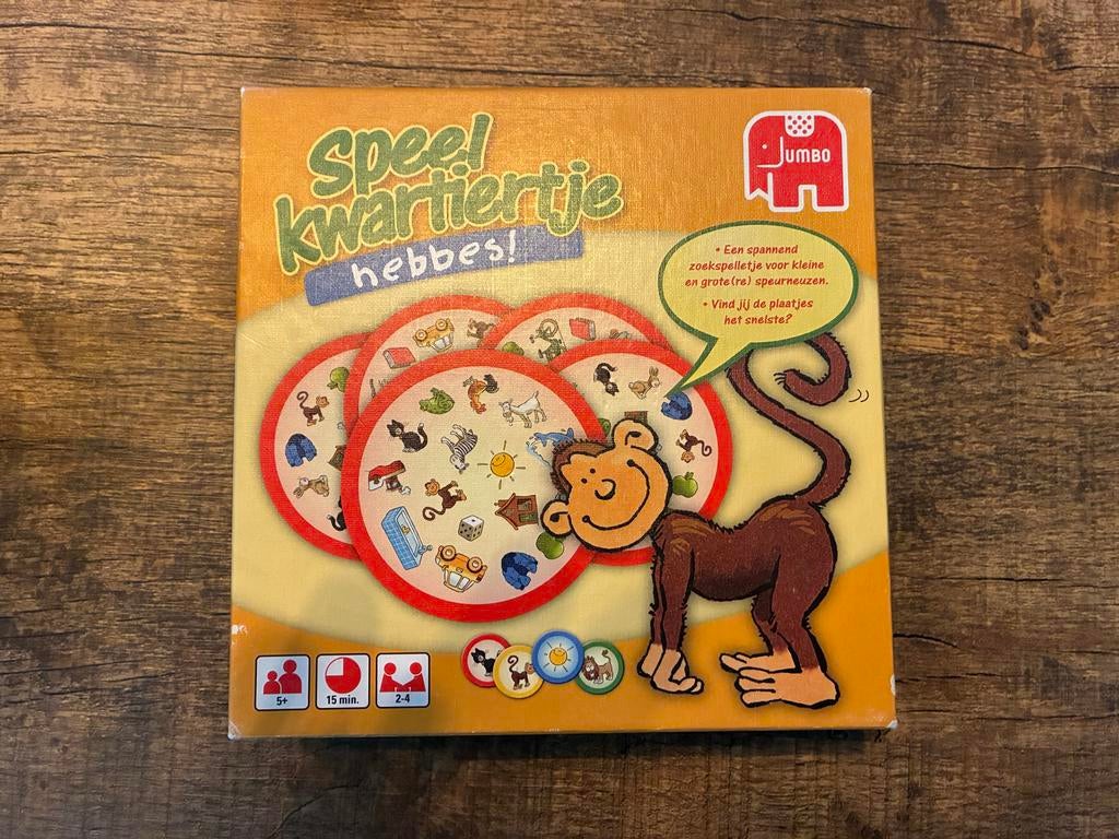 Speelkwartiertje Hebbes! zoekspelletje Jumbo, Drie of vier spelers, Ophalen of Verzenden, Gebruikt