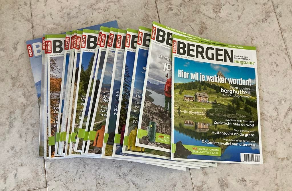 Magazine Bergen, 17 stuks ‘20-‘24, wandelen klimmen vakantie, Ophalen of Verzenden, Zo goed als nieuw