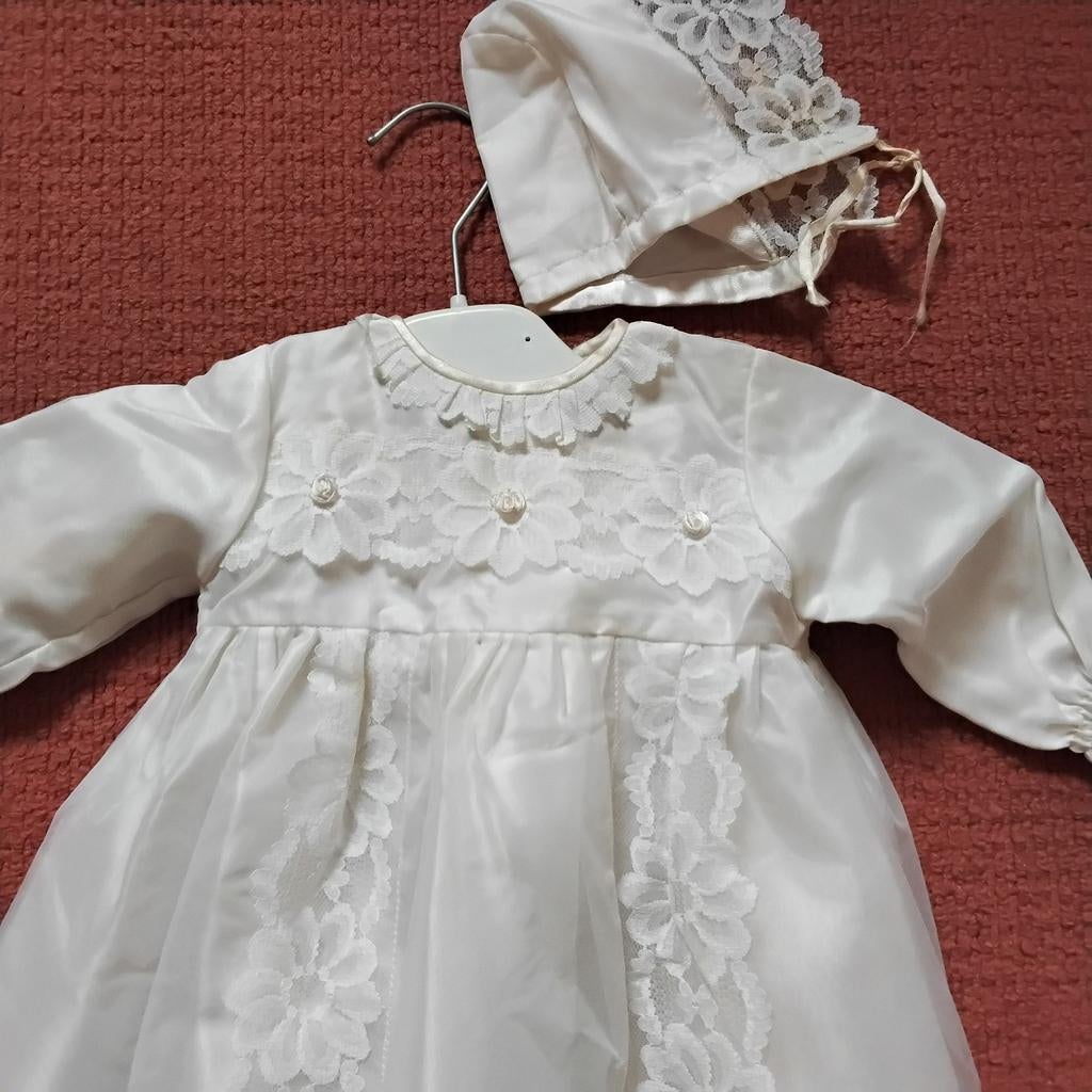 Antiek doopjurkje met mutsje, Antiek en Kunst, Ophalen of Verzenden