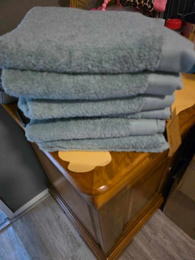 6 x Walra badhanddoeken Jade 50 x 100 cm, Ophalen of Verzenden, Nieuw, Blauw, Handdoek