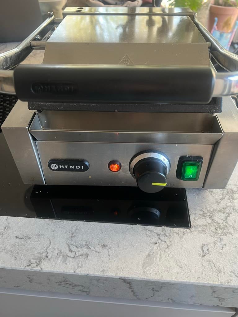 Hendi contactgrill single, Ophalen of Verzenden, Gebruikt