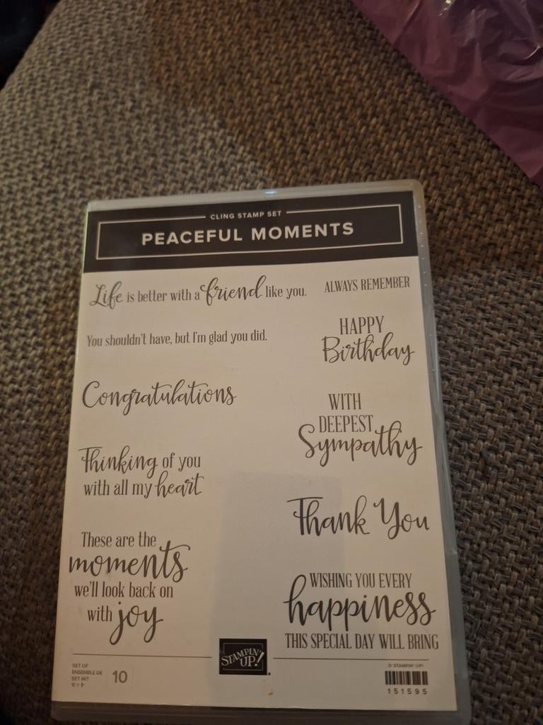 Stampin' Up! Peaceful Moments Stempelset, Ophalen of Verzenden, Zo goed als nieuw, Clearstamp