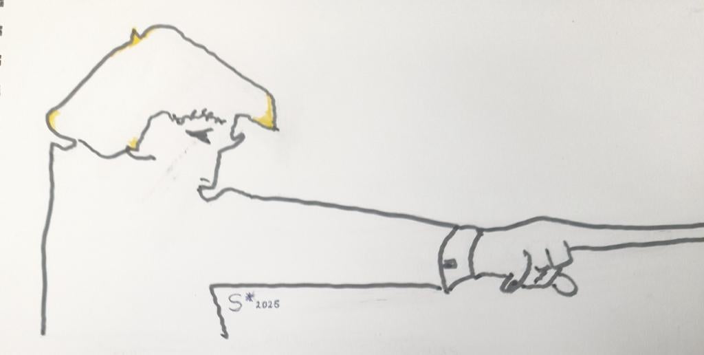 ENDLESS "SONGS" of a "mad king" 2026 S*IRENE cartoon, Ophalen of Verzenden