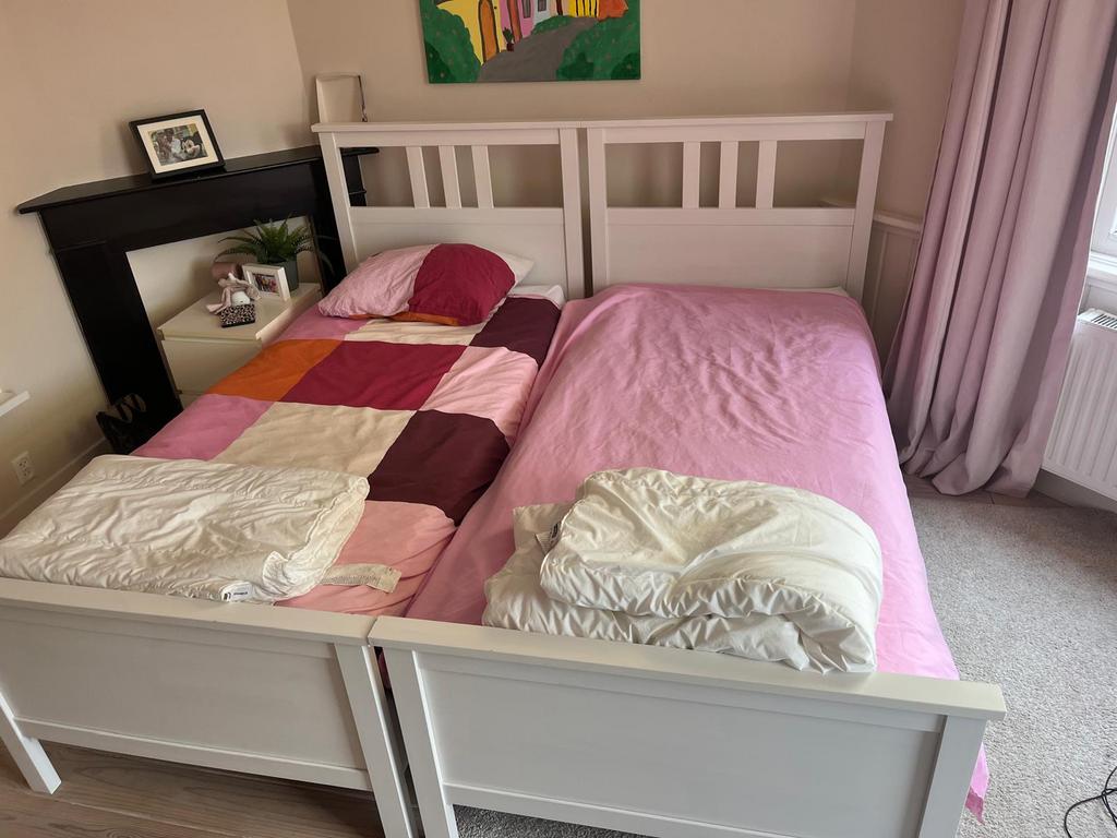 90x200 hemnes met leirsund bodem. Nieuw 350, nu 179 eur zgan, Ophalen, 90 cm, Eenpersoons, Wit