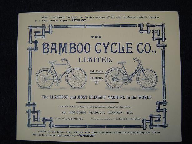 Bamboo Cycle Co 1897 verkoop folder, Fietsen en Brommers, Ophalen of Verzenden, Gebruikt