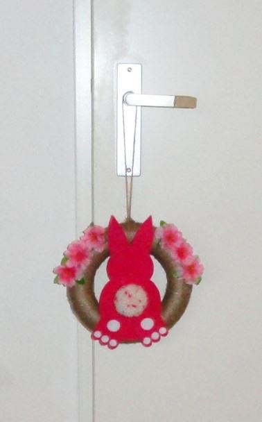 Pasen Krans Hanger Konijn Haas, Diversen, Pasen, Ophalen of Verzenden, Nieuw