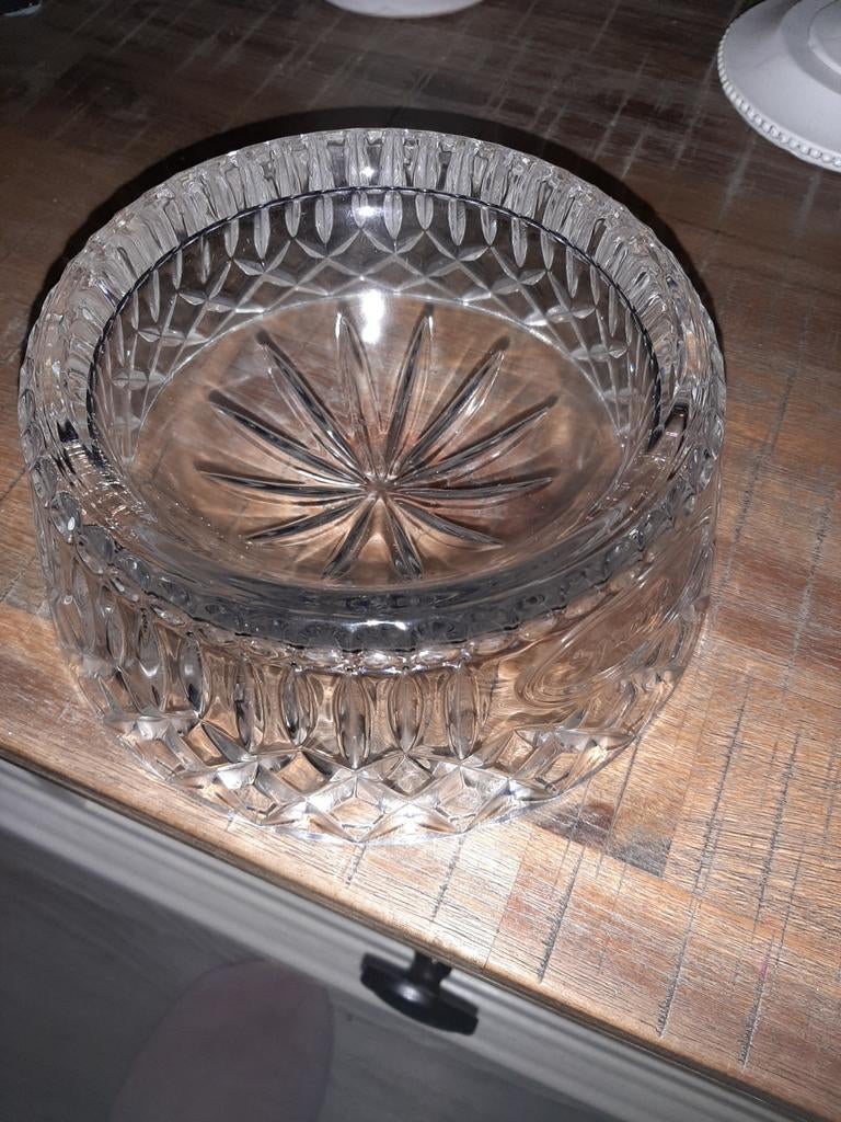 Kristallen  honden drinkbak, Ophalen, Zo goed als nieuw, Rond, Glas