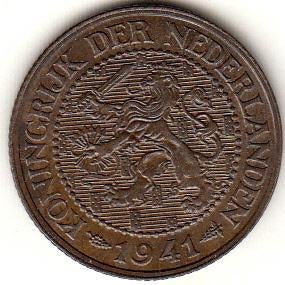 2-1/2 cent 1941 P brons - Sch.962, Postzegels en Munten, Verzenden, Koningin Wilhelmina, Overige waardes
