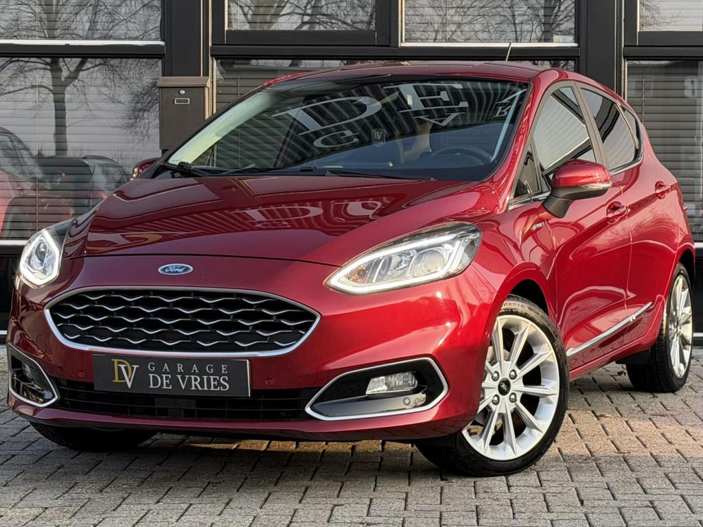 Ford Fiesta 1.0 EcoBoost Vignale Aut Full Option B&O ACC Cam, Auto's, 101 pk, Gebruikt, Zwart, Leder en Stof