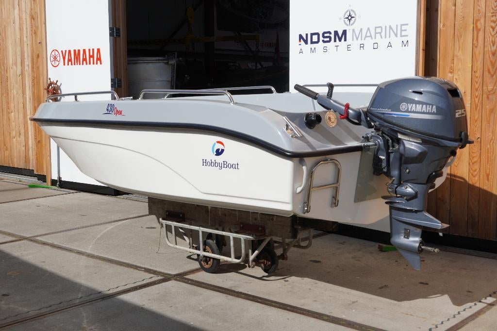 Hobby Boat 430 Open + Yamaha F25 - NIEUW, Ophalen, 10 tot 30 pk, Nieuw, 3 tot 6 meter