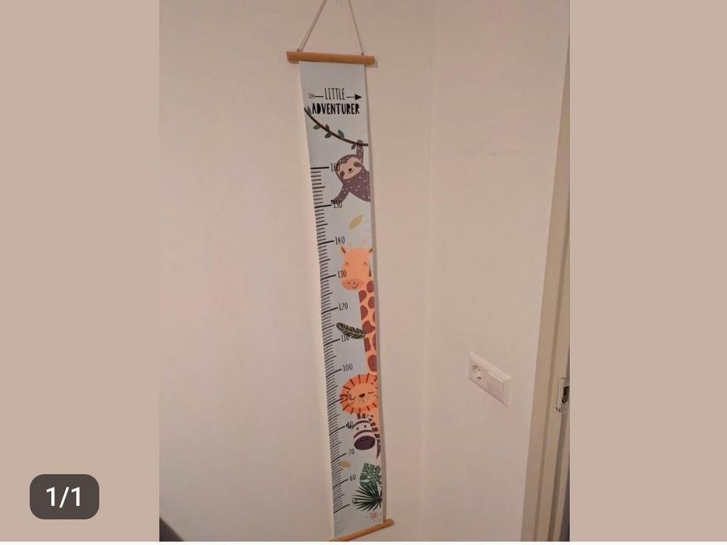 Meetlat dieren decoratie kinderkamer, Ophalen of Verzenden, Zo goed als nieuw, Wanddecoratie