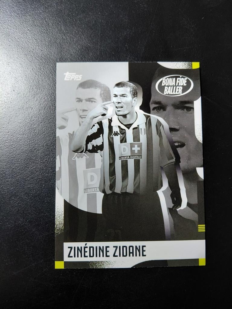 Zinedine zidane (juventus team set) bona fide baller topps, Ophalen of Verzenden, Nieuw, Buitenlandse clubs, Spelerskaart