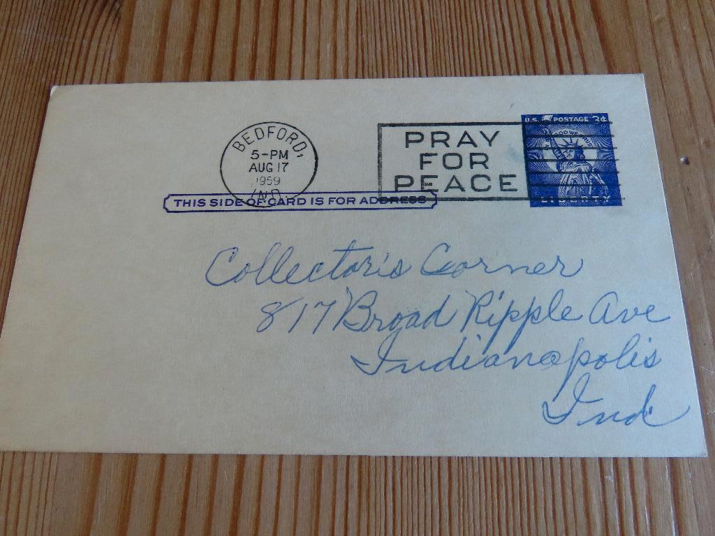 USA oude postcard 1959, Ophalen of Verzenden, Envelop