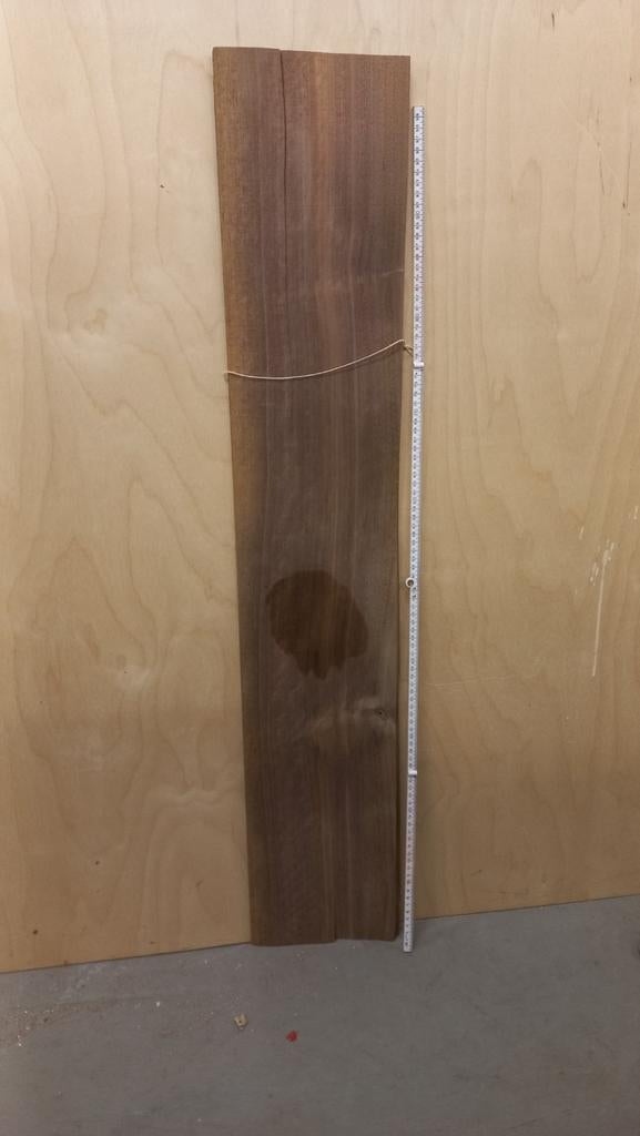 Amerikaans noten fineer  104 x 19 cm 7 vellen, Doe-het-zelf en Verbouw, Hout en Planken, Ophalen, Overige houtsoorten, Minder dan 25 mm