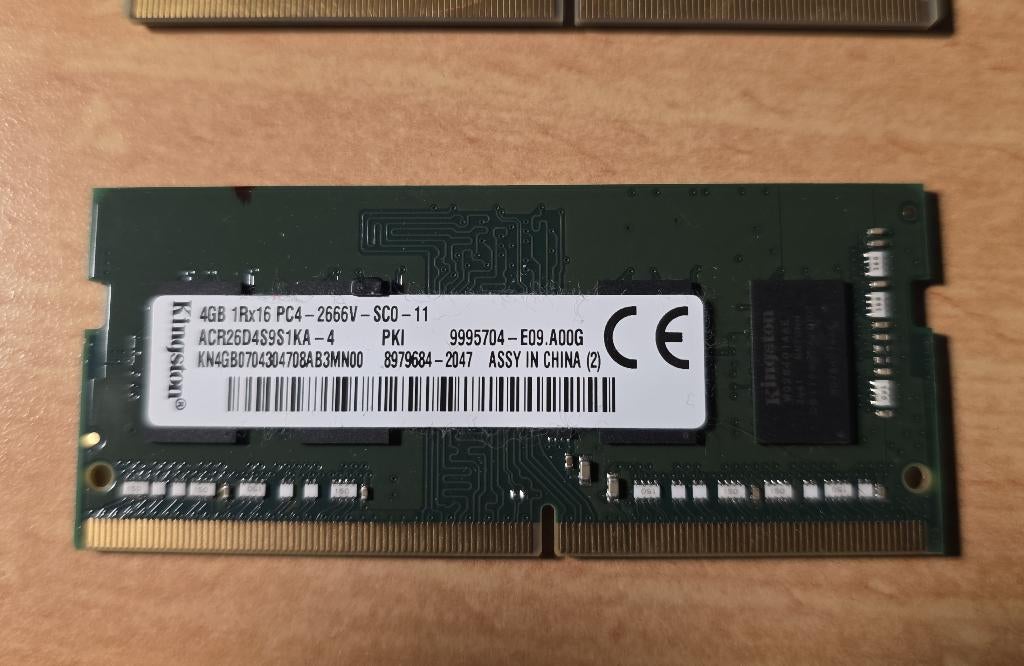 RAM geheugen 4GB DDR4 - 2666MHz - SO-DIMM, Computers en Software, RAM geheugen, Gebruikt, DDR4, Ophalen of Verzenden, Laptop