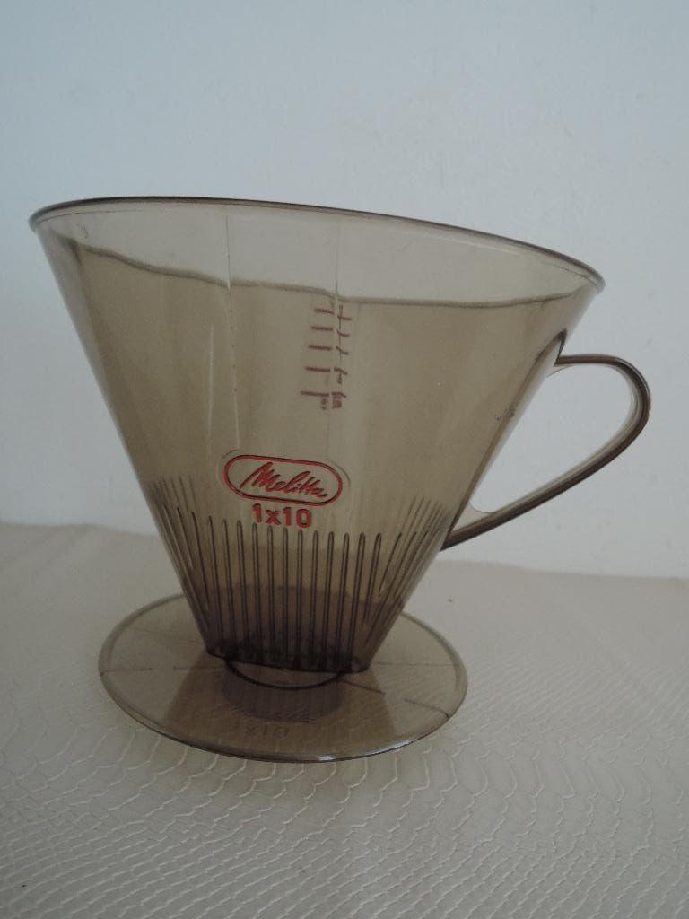 Heel groot kunststof rookglas 1 x 10 Melitta koffiefilter, Ophalen of Verzenden, Zo goed als nieuw
