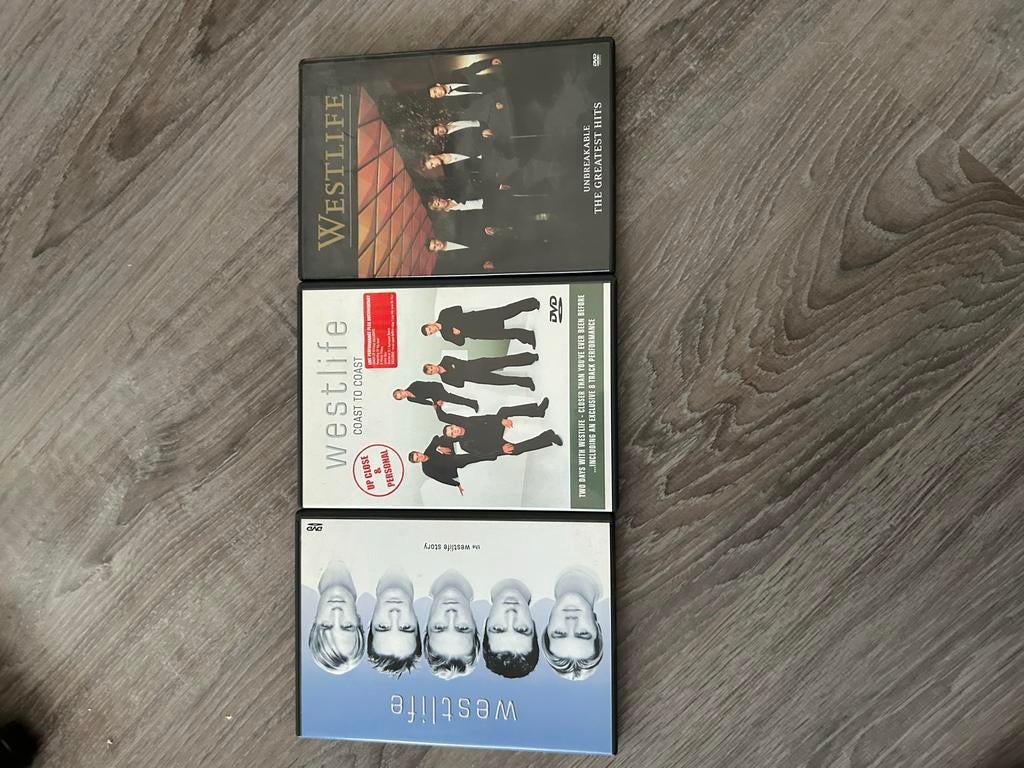 Westlife DVD collectie: Unbreakable, Coast to Coast, The Sto, Alle leeftijden, Ophalen of Verzenden, Gebruikt, Muziek en Concerten