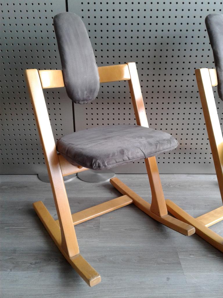Set van 2x Stokke (Variér) Pendulum (Grijs), Gebruikt!, Huis en Inrichting, Stoelen, Gebruikt, Twee, Ophalen of Verzenden, Variér