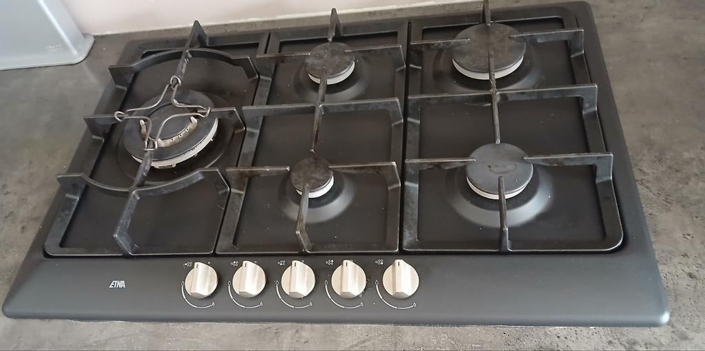 Etna 5 pits gas kookplaat, Ophalen, Zo goed als nieuw, Inbouw, Gas