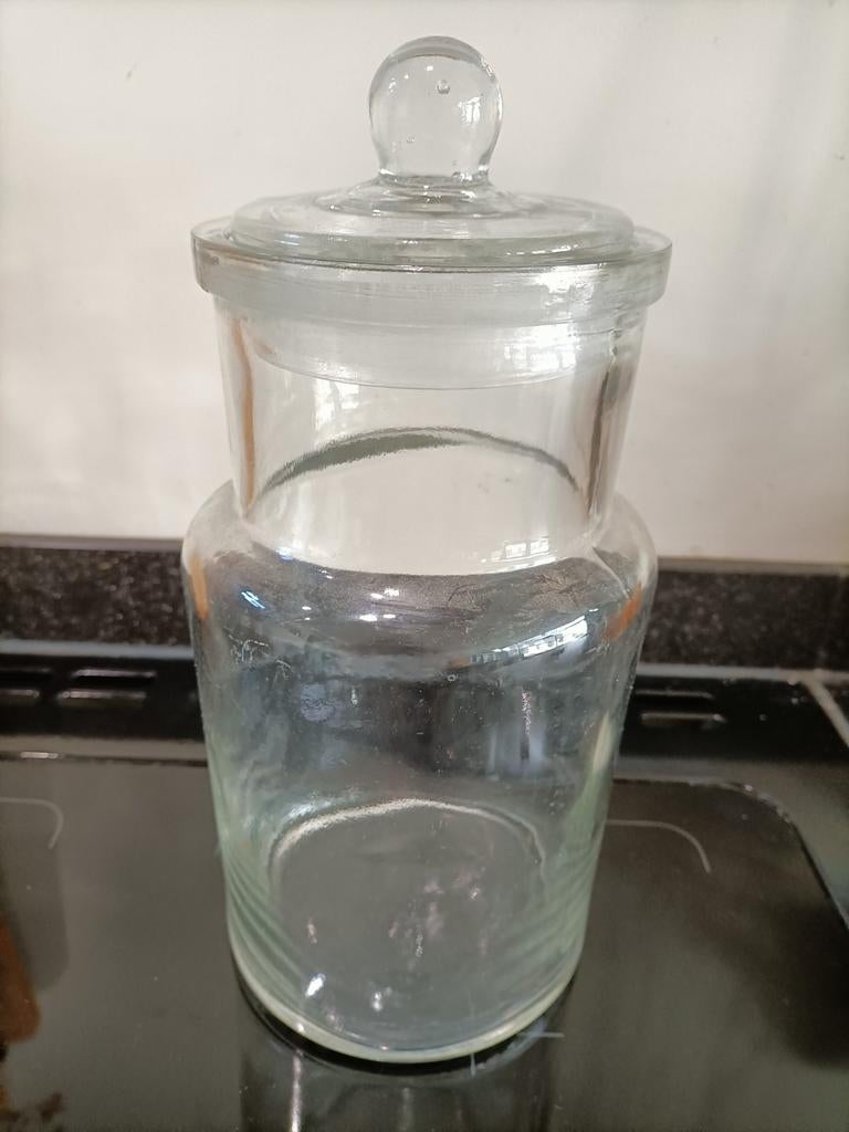 Glazen snoeppot. Koekjes pot. Vintage., Ophalen