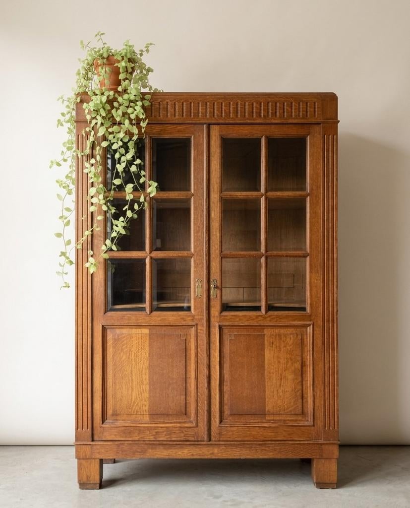 Antieke brocante Art Deco meidenkast vintage linnenkast kast, Ophalen of Verzenden