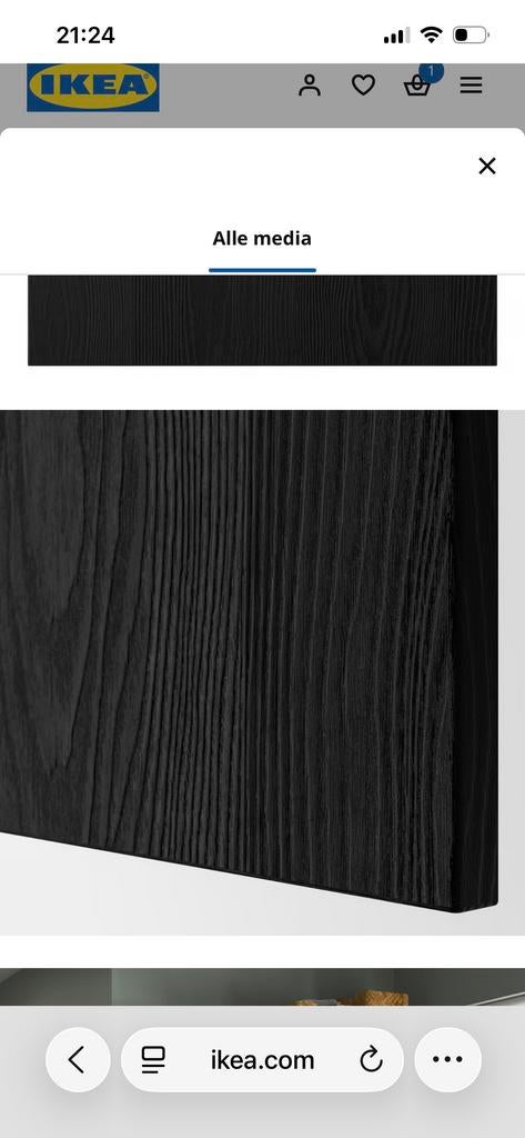 1x IKEA Besta Timmerviken  deurfrontjes 60x38 cm, Ophalen of Verzenden, Zo goed als nieuw